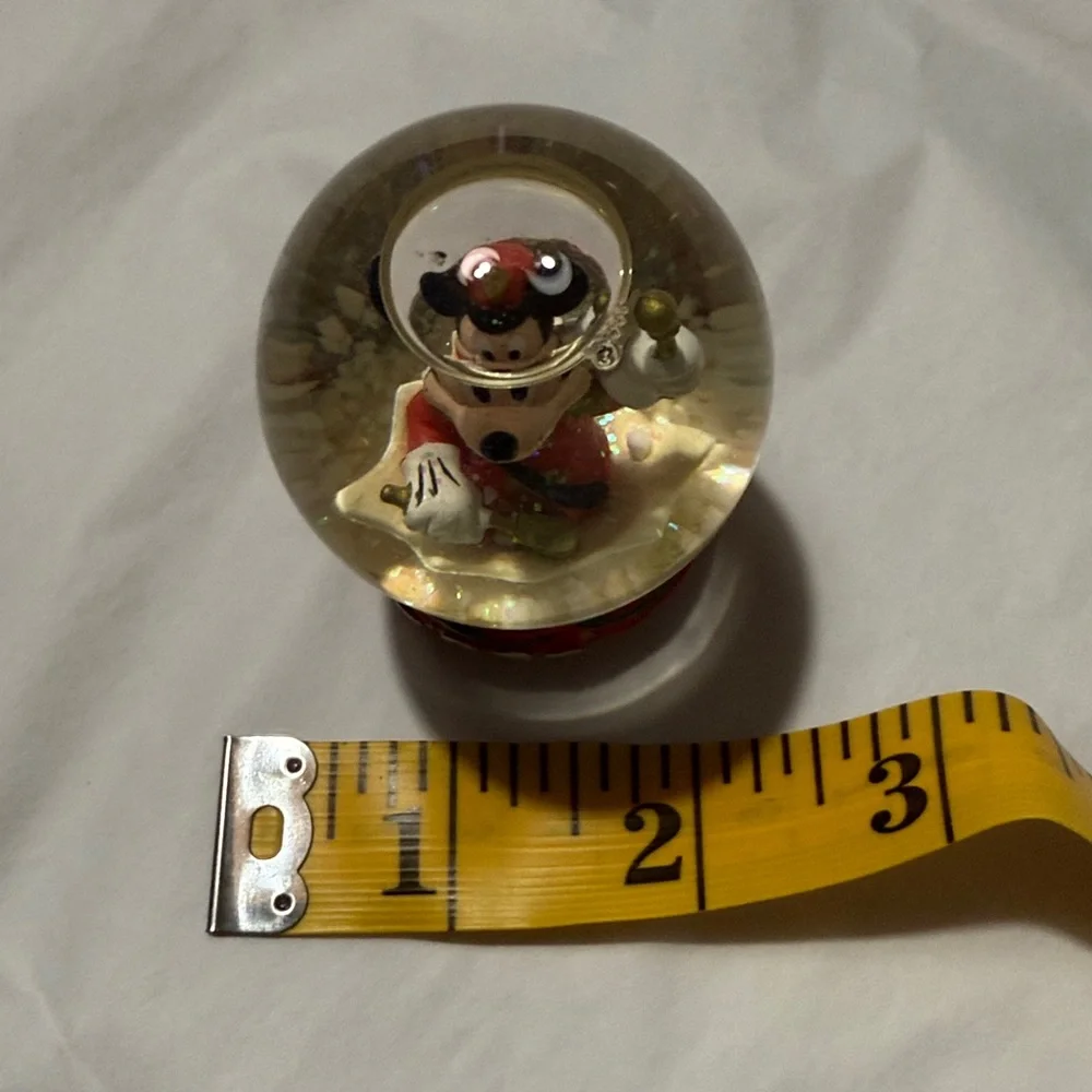 Disney Red and Gold Mickey Mouse Snow‎ Globe 2008